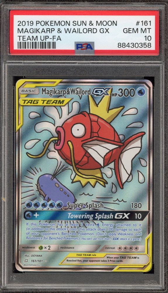 PSA 10 TEAM UP #161 MAGIKARP & WAILORD GX